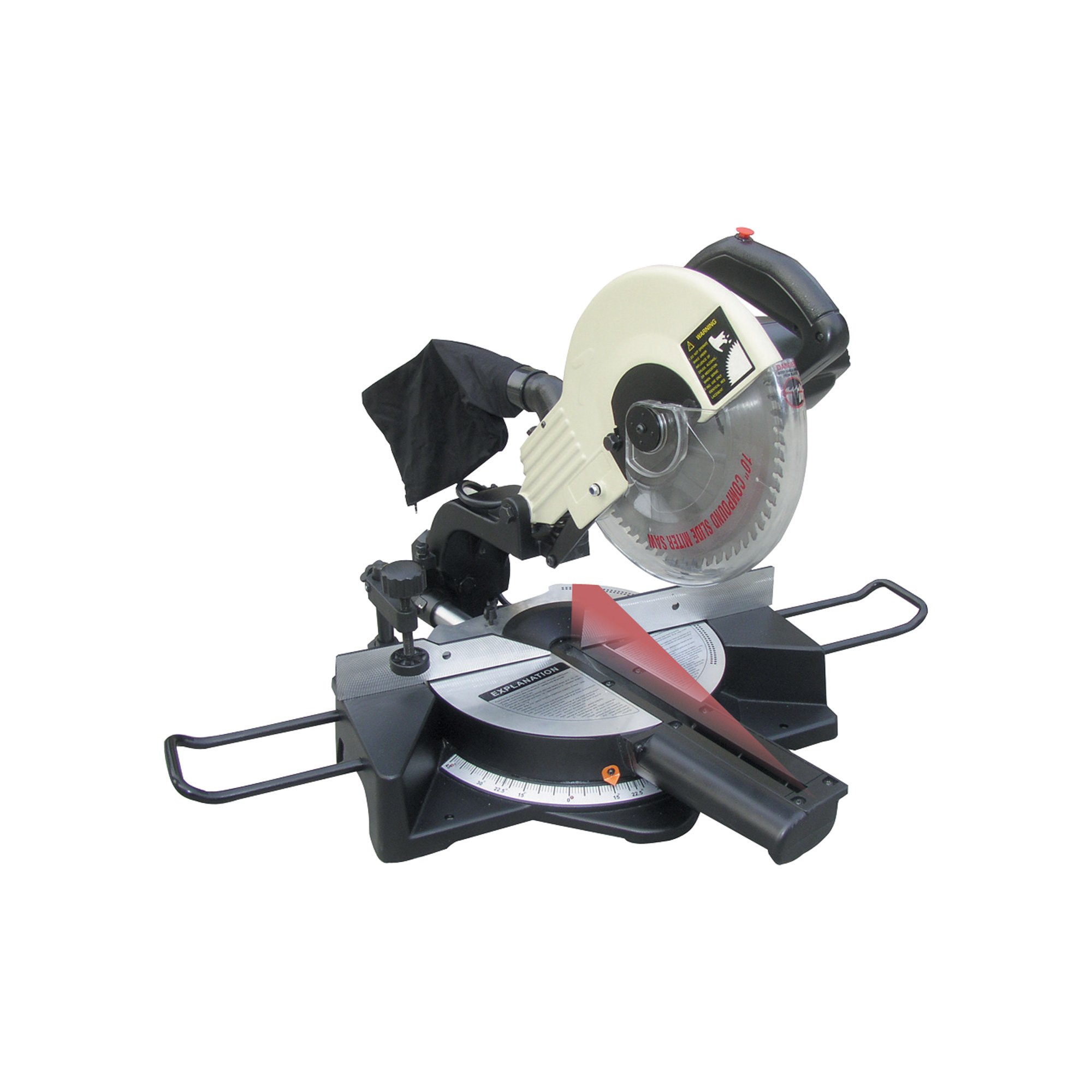 Northern Industrial Compound Sliding Miter Saw With Laser — 10in. Blade Size, 10.8 Amp